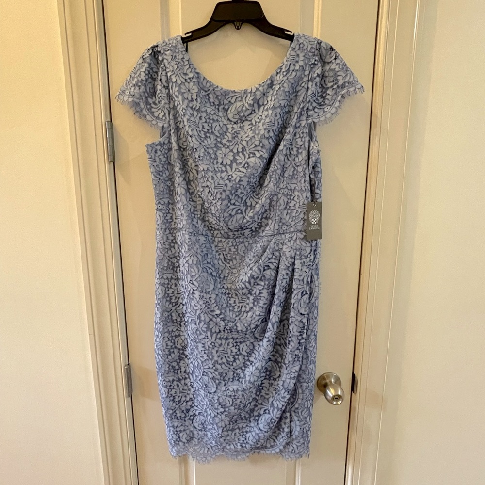 Vince Camuto Blue Lace Dress NWT Size 14
